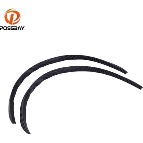 POSSBAY 72/43 CM Universal Car Mudguard Mud Guard Rubber Car Eyebrow Imitation Carbon Fiber Mud Flaps Splash Guard