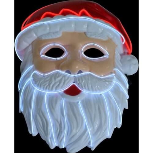 Christmas Santa Claus LED Mask Light Up Ball Mask The Purge Election Great Year Festival Cosplay Costume Party Mask New 2018