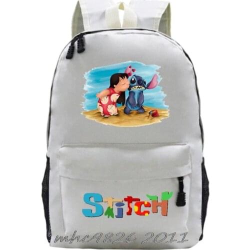 Disney Stitch Backpack Bags Men Women Teenage Boys Girls School Bags Anime Cartoon Backpacks Print Mochilas