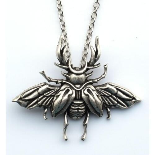 Scarab Pendant Animal Vintage Chain Punk Beetle Necklace For Women Men Jewelry