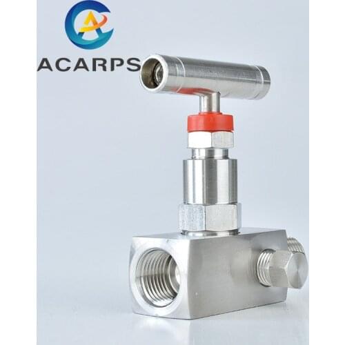 1/2" 3/4" 1" Stainless Steel Internal And External Wire Globe Valve With Exhaust Internal Thread Needle Valve