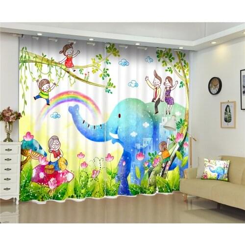 Curtains Children paradise Luxury Blackout 3D Curtains For Living Room Children Bedroom window Drapes cortinas Customized size