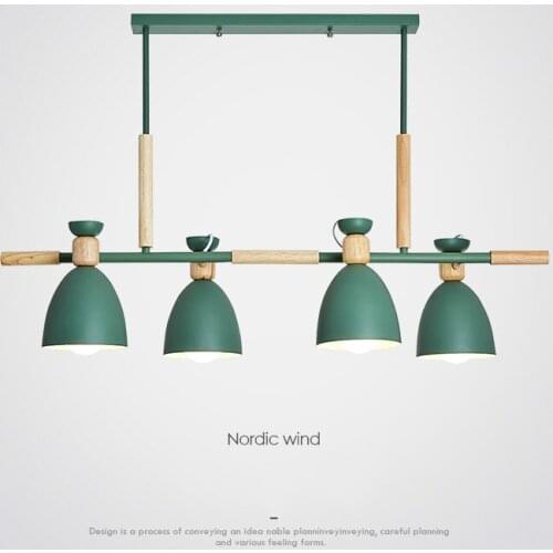 Nordic creative wooden two-head ceiling plate 4 heads candlestick for kitchen bedroom living room restaurant hotel WJ120625