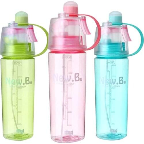 Sport Water Bottle Cool Summer Portable 600Ml Spray Water Cup For Gym Fitness Outdoor Climbing Bike Bicycle Drinking Bottles