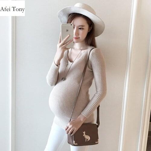 Maternity Sweater Women Clothes fashion Long Sleeve Pregnancy Sweater For Pregnant Grossesse Vestidos Embarazada