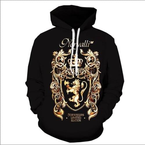Novelty 3D Golden Chain Print Baroque Brand hoodies 2021 autumn winter long sleeve luxury Royal men clothes hip hop sweatshirts