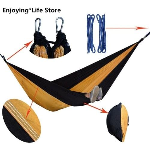 Outdoor Hammock Idyllic Swing Couple Double Hammock Outdoor Travel Leisure Rest Swing Chair