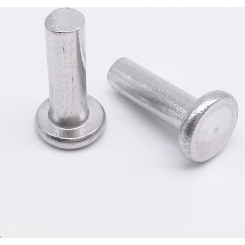 Wkooa M3 x 10 Flat Head Solid Rivets Aluminum