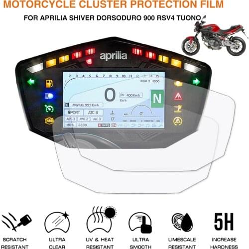 Motorcycle Cluster Scratch Protection Film Screen Protector For Aprilia Shiver900 RSV4 TUONO 2017-2019