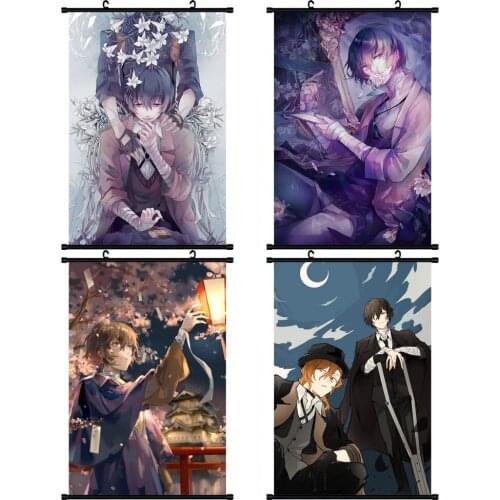 1pcs Anime Bungou Stray Dogs Cartoon Nakajima Atsushi Printed Scroll Picture Poster Cosplay Prop Wall Decor for Women Men Gift