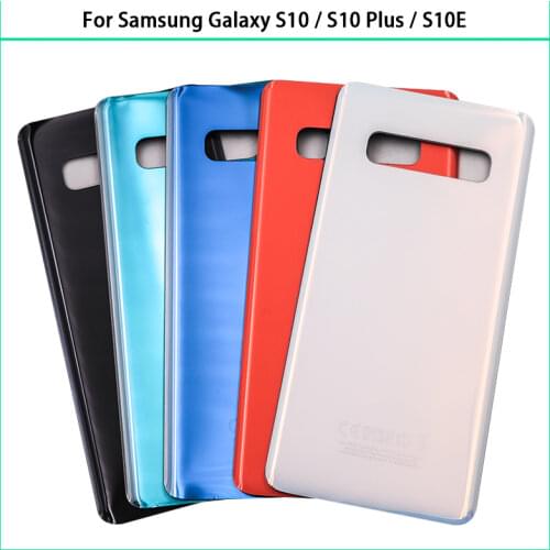 10pcs Back Glass Replacement For Samsung Galaxy S10 Plus S10E Battery Cover Rear Door Housing Case