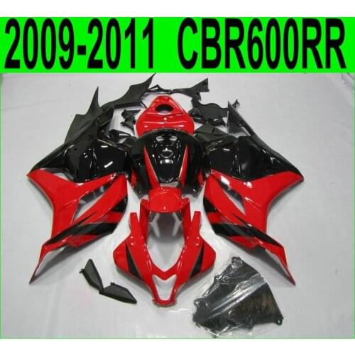 100% fit For Honda CBR600RR 2009 / 2011 / 2012 ( Black / red Fairings ) cbr 600rr 09 *10 11 Fairing kit China75