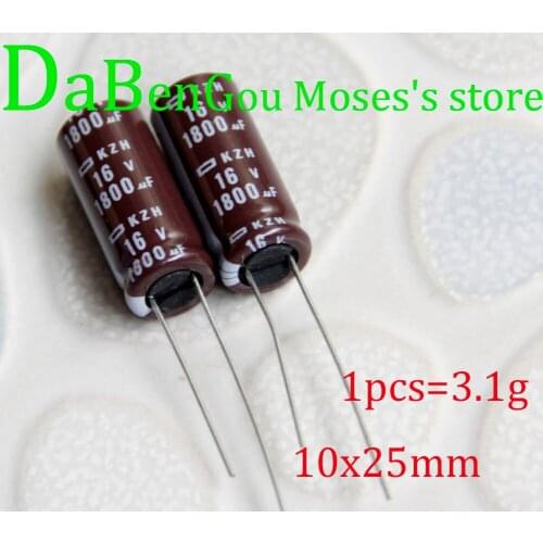 16v 1800uf Capacitance +/- 20% 100% NCC Original New Audio Electrolytic Capacitor Radial 10x25mm