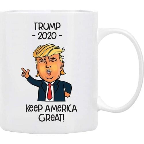 2020 Make America Great Again Quality Grade Ceramic 11oz Mug/Cup Foam Box Protection Gift for Him/Her-White Donald Trump Mugs