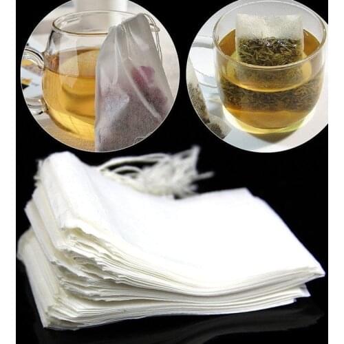 50PCS Disposable Household Food Grade Non-woven Tea Bags Tea Filter Bags for Spice Tea Infuser Seal Spice Filters Teabags