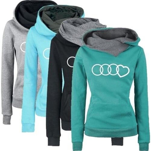 Free Shipping Women Hoodie Sweatshirts Pocket Long Sleeve Pullovers Hoodies Casual Autumn Winter Warm Hooded Tops High Quality