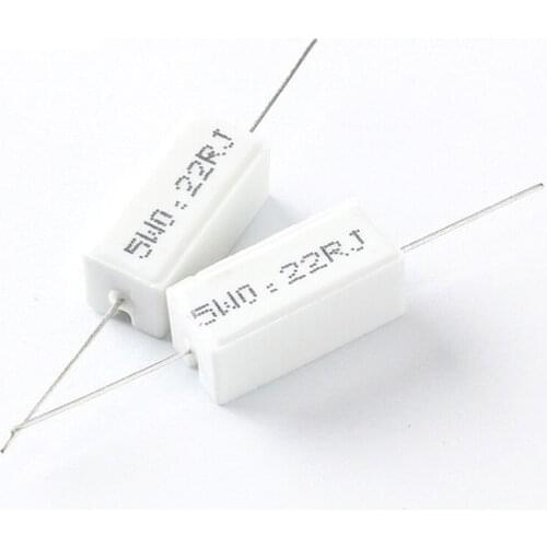 10pcs 5W 5% Cement Resistor Power Resistance 0.1 ~ 10K 0.1R 0.5R 1R 10R 100R 0.22 0.33 0.5 1 2 5 8 10 15 20 25 30 100 1K 10K ohm