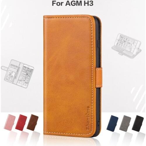 Flip Cover For AGM H3 Business Case Leather Luxury With Magnet Wallet Case For AGM H3 Phone Cover