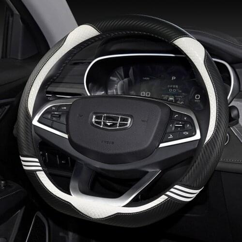 D Type Car Steering Wheel Cover Wrap For Geely Atlas 2016 - 2021 Coolray I 2020 2021 Emgrand 7 2018 - 2021 Emgrand GT 2015- 2021