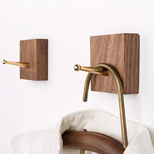 Wood Clothes Key Ring Hook Hanger Wall Mounted Coat Hook Decorative Key Holder Hat Scarf Handbag Storage Organizer Bathroom Rack