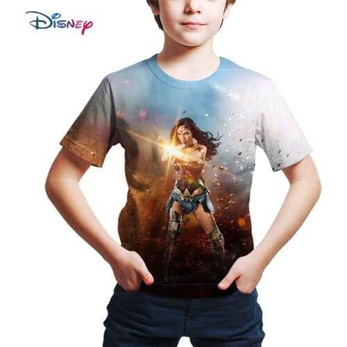 Kids New Wonder woman Fashion Boys girls Children 3D Printed T Shirt Summer Short Sleeve Casual Cool Tops Tee