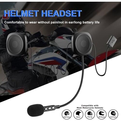 Motorcycle Helmet Headset For Most Motorcycle Helmets T2 Wireless Bluetooth 5.0 Stereo Speaker Headphone Motorcycle Accessories