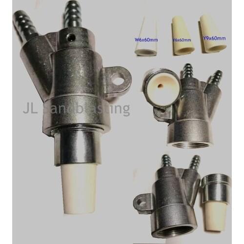 JL 60x6/9mm Ceramic Nozzle Sandblasting Gun Accessories Ceramic Sandblasting Nozzle Spray Gun Kit Sandblaster Tools