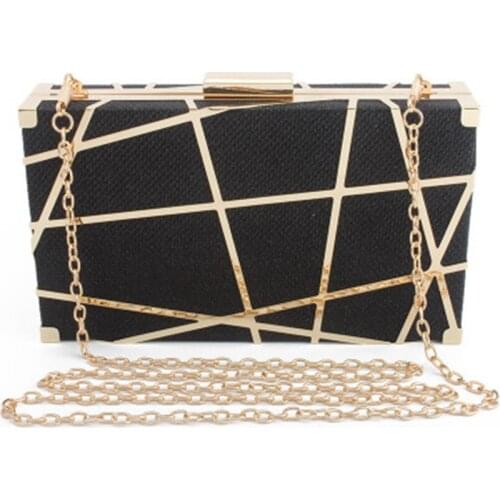 Metal hollow dinner bag Europe and America ladies banquet bag ladies dress evening dress womens bag