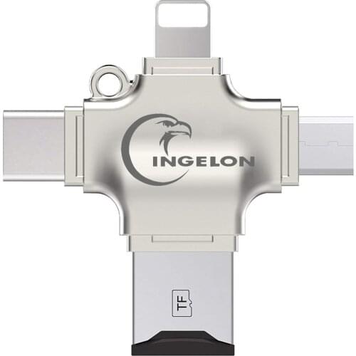 Micro SD【Card Reader】【USB+OTG+Type C】+Lightning USB 3 Adapter Multi Memory CardReader for iphone/ipad/PC/Android/IOS/Macbook Pro