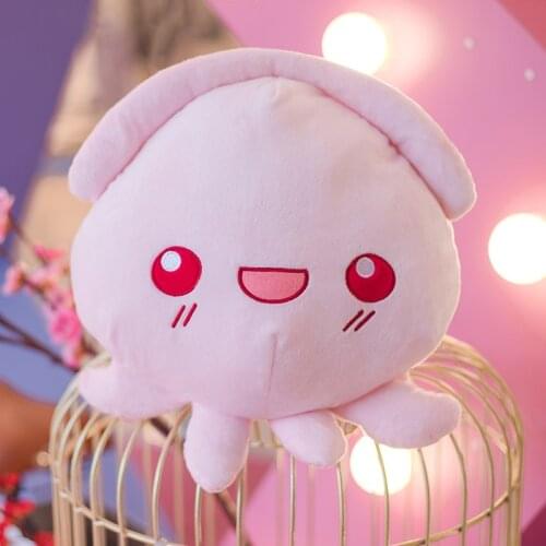 Cute Octopus Pillow Plush Stuffed Super Soft Hugging Sleeve Fish Toy Gifts for Decoration Bedding Stuffed Jellyfish Throw Pillow