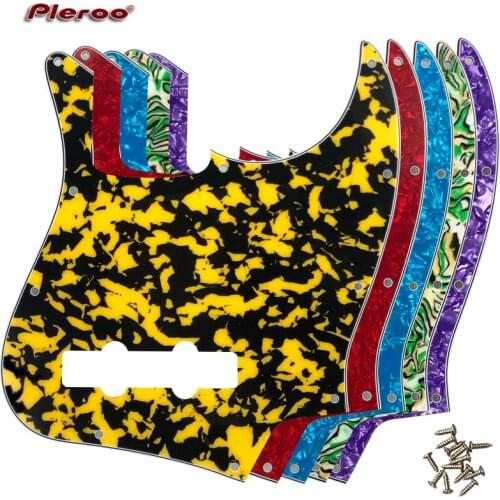 Pleroo Custom Quality Prats - For US 10 Holes 4 String Standard Jazz Bass Guitar Pickguard Scratch Plate