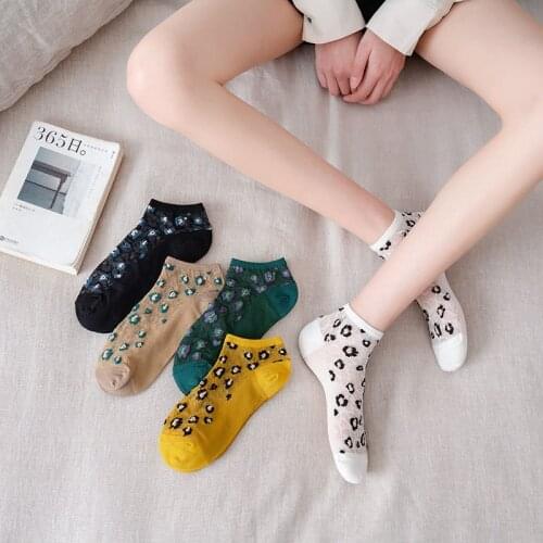 Spring And Summer Women Fashion Cotton Three-dimensional Flower Socks Mesh Breathable Short Heel Cartoon Pattern Socks Female