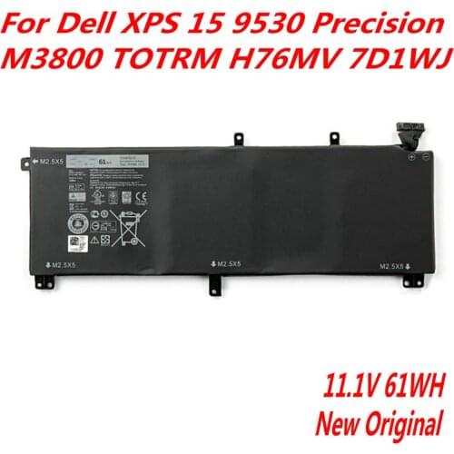 Original 11.1V 61WH T0TRM Laptop Battery For Dell XPS 15 9530 Precision M3800 TOTRM H76MV 7D1WJ Series