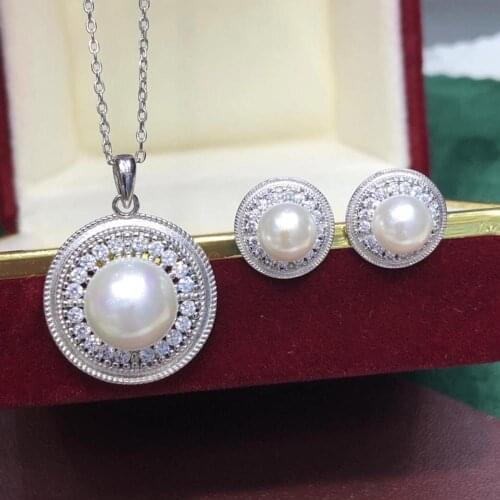 925 Sterling Silver Pendant Earrings Mountings Findings Base Jewelry Set Mounts Settings Parts for Pearls Beads Crystal