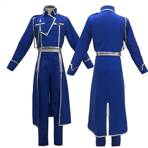 Full Metal Alchemist Roy Mustang Cosplay Costume Military Uniform Suit