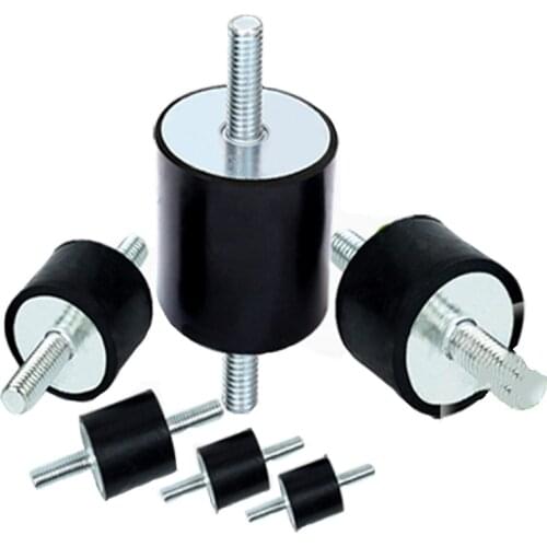 M12 Rubber Vibration Isolator Mounts, VV Shock Absorbers with 2 Threaded Studs M12 x 37mm