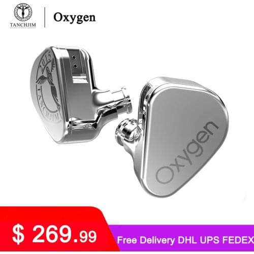 TANCHJIM Oxygen Carbon Nanotube Diaphragm HiFi Music Monitor DJ Studio In-Ear Metal Earphones 0.78mm 2 Pins Detachable Earbuds