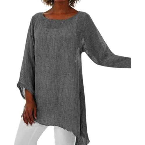 Womens Vintage Boho Print Blouses Comfortable Autumn Lady Oversized Long Sleeve Loose Casual Pullover Blusas Mujer De Moda 2021