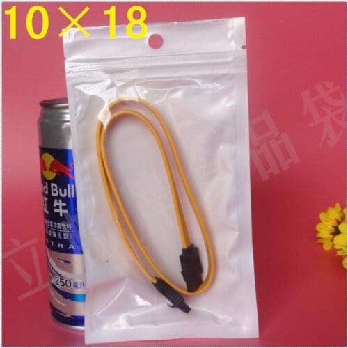 10cm*18cm White / Clear Reclosable Valve Zipper Plastic Retail Packaging Bags Ziplock Zip Lock Storage Bag Package W/ Hang Hole