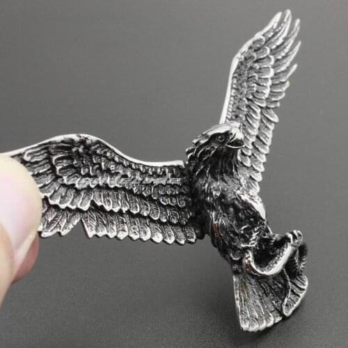 316L Stainless Steel Huge Eagle Pendant Mens Biker Rocker Punk Style 4S027