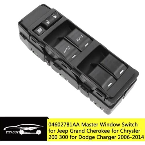 4602736AA 04602781AA Car Front Left Driver Side Window Control Switch For Chrysler 300C Sebring Dodge Charger Avenger Ram Dakota