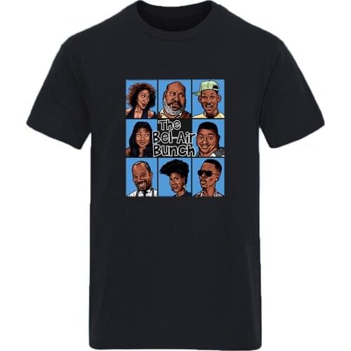 The Bel Air Bunch O-neck Short Sleeve Tshirt Mans Streetwear Summer Clothing Casual Male Hipster Retro 2020 Tees Homme Camisetas