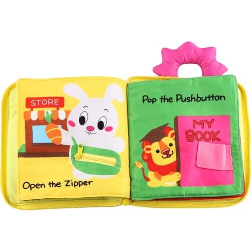 Baby Soft 3D Cloth Book First Book Montessori Infant Early color Cognitive Educational Toys Learning Basic Life Skills Toys