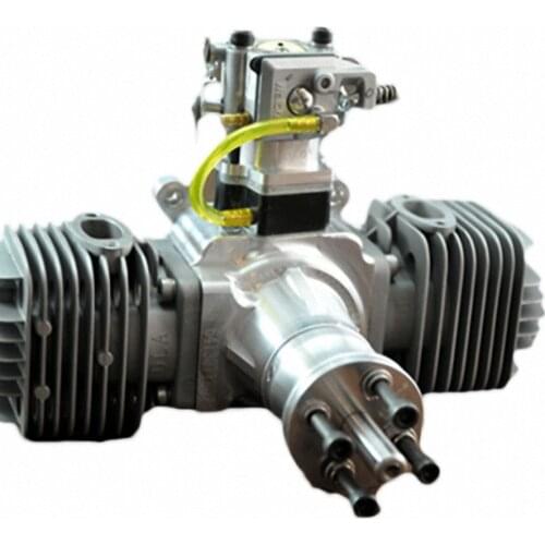 DLA64 64cc CNC Processed Inline Gasoline Engine/Petrol Engine For Fixed Wing RC Airplane W/Twin Igniton & Muffler