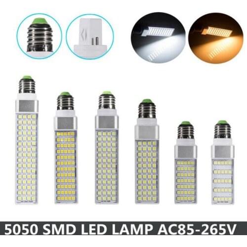 G23 G24 E27 5W 7W 9W 11W 13W 15W 85V-265V/AC Horizontal Plug lamp SMD5050 Bombillas LED PL Corn Bulb Spot light CE RoHS