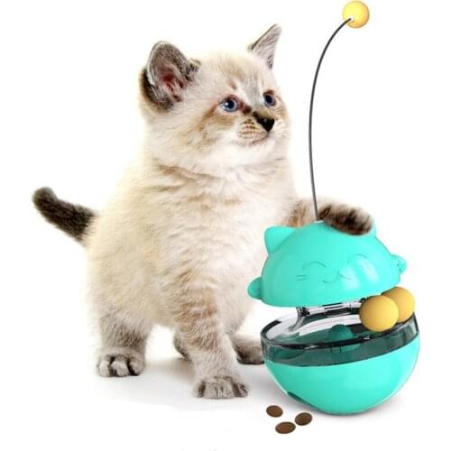 Cat Toys Interactive Funny Cat Tumbler Toy Food Dispenser Pet Slow Leaking Food Ball IQ Improve Cats Training Toys Pet Supplies