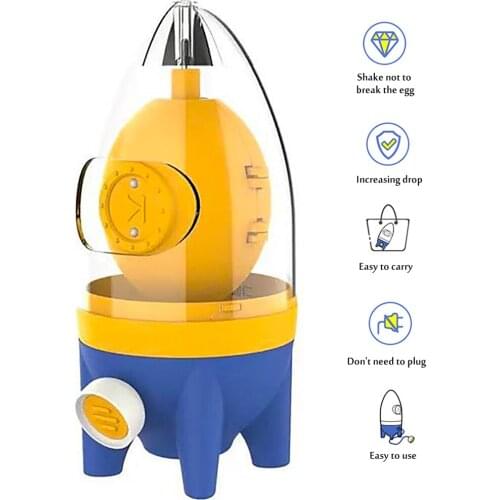 Cartoon Shape Egg Beater with Drawstring Manual Stirring Egg Yolk Protein Mixer Without Breaking The Shell Egg Cooking Tool