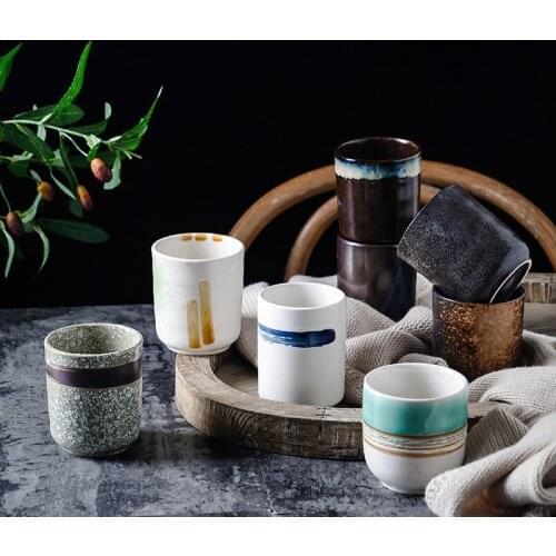 200ml Tea cups Ceramics Mugs Beer Tea Mug Whiskey Glass Drinkware Cup Ceramic Latte Specialized Coffee Japanese Tea Ceremony