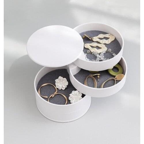 Creative Rotating Jewelry Storage Box Multi-Layer Display Storage Box Home Dresser make up Cosmetic Storage Box organizer