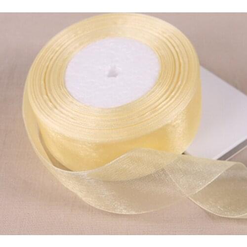 10 yards/lot) 2'' (50mm) organza ribbons wholesale gift wrapping decoration Christmas ribbons Beige 1008